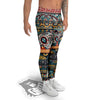 Abstract Arabian Paisley Print Men's Leggings-grizzshop