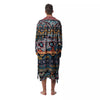 Abstract Arabian Paisley Print Men's Robe-grizzshop