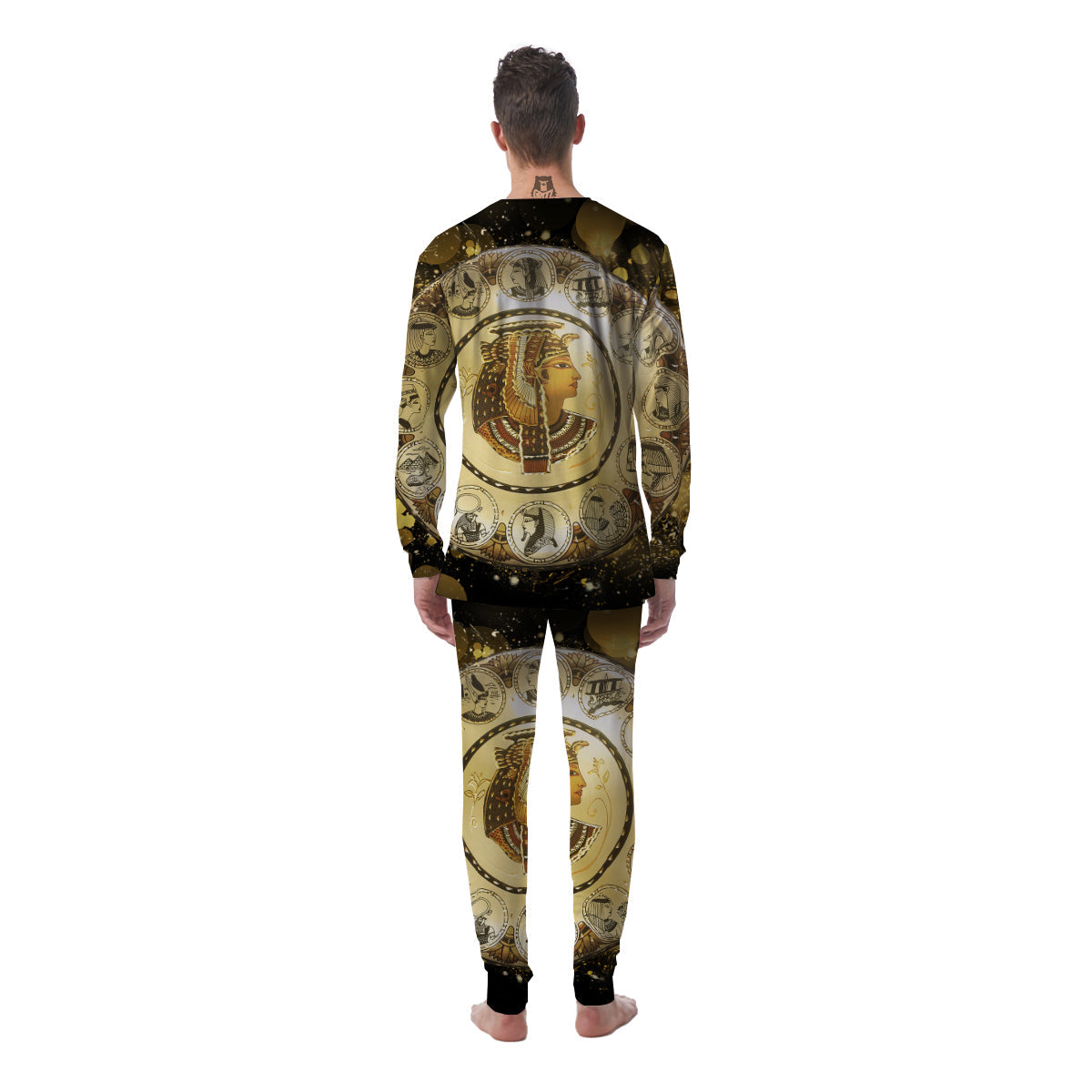 Abstract Cleopatra Print Men's Pajamas-grizzshop