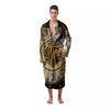 Abstract Cleopatra Print Men's Robe-grizzshop