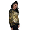 Abstract Cleopatra Print Women's Bomber Jacket-grizzshop