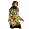 Abstract Cleopatra Print Women's Robe-grizzshop