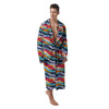 Abstract Colorful And Dot Print Pattern Men's Robe-grizzshop