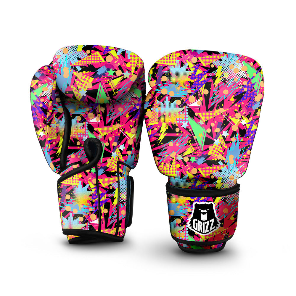 Abstract Colorful And Lightning Dot Print Pattern Boxing Gloves-grizzshop