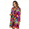 Abstract Colorful And Lightning Dot Print Pattern Women's Robe-grizzshop