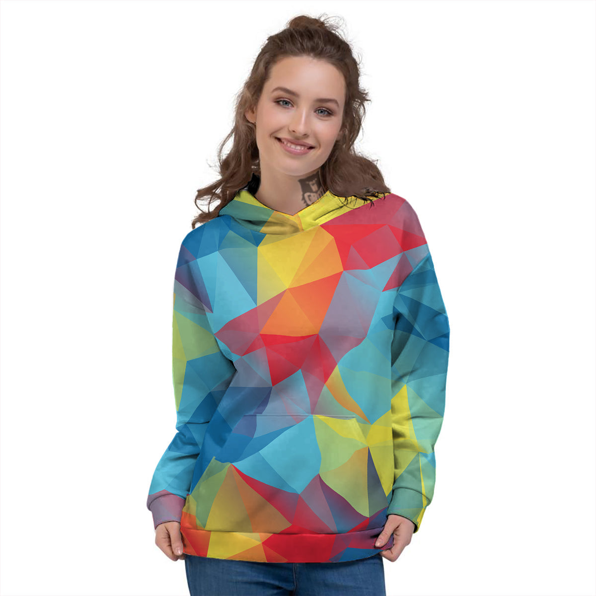 Abstract Colorful Autism Awareness Print Women's Hoodie-grizzshop