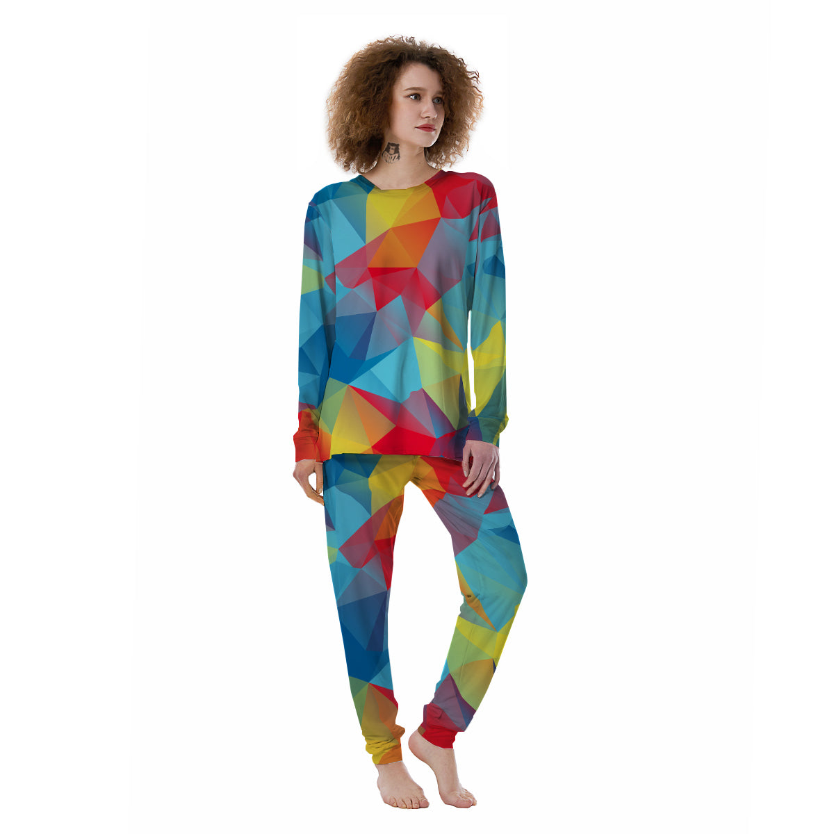 Abstract Colorful Autism Awareness Print Women's Pajamas-grizzshop