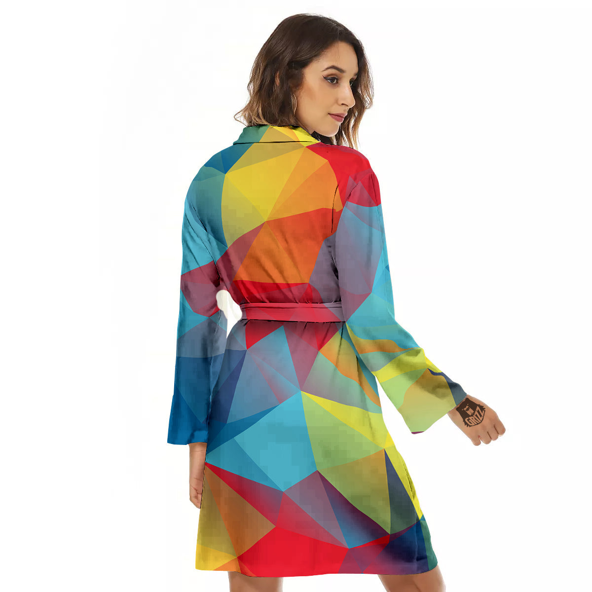 Abstract Colorful Autism Awareness Print Women's Robe-grizzshop