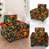 Abstract Colorful Butterfly Print Armchair Cover-grizzshop