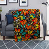 Abstract Colorful Butterfly Print Blanket-grizzshop