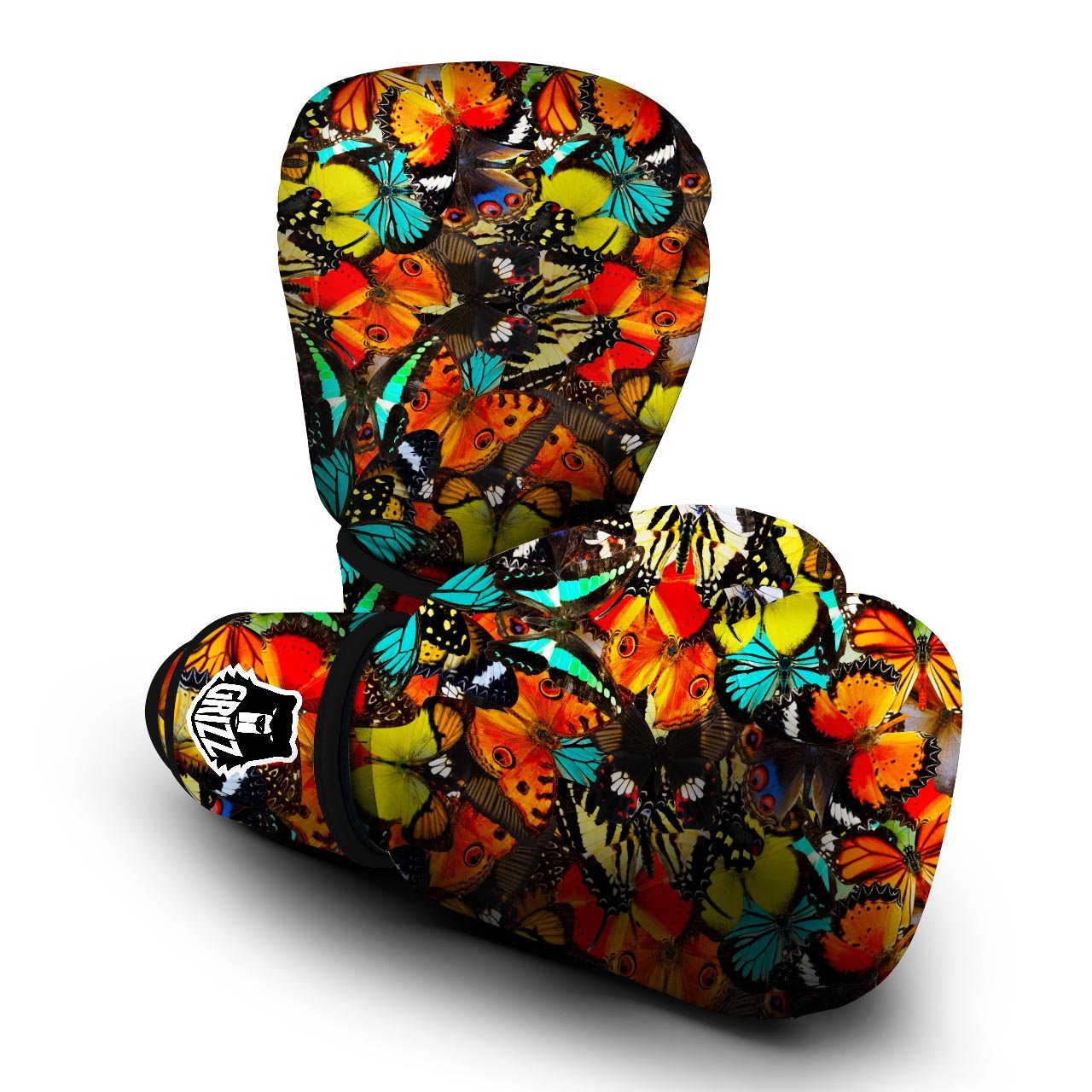 Abstract Colorful Butterfly Print Boxing Gloves-grizzshop