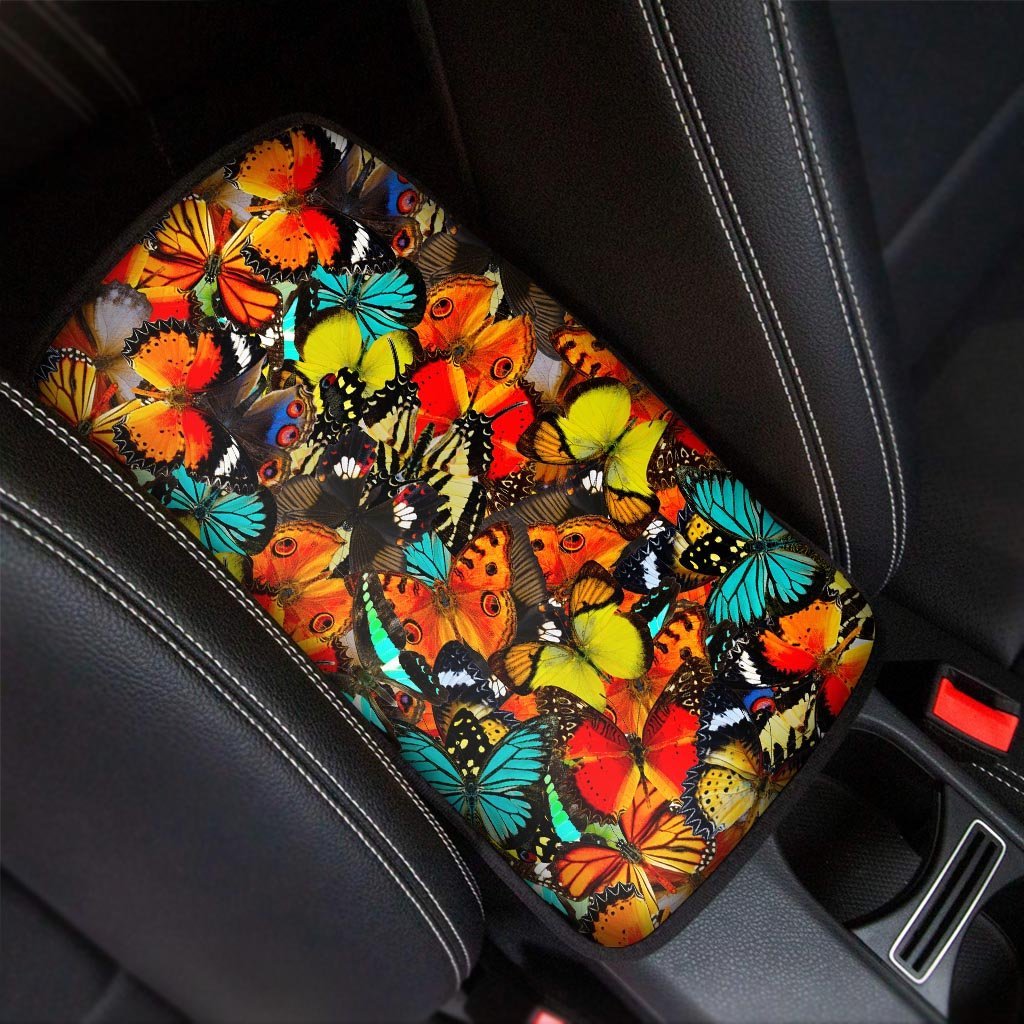 Abstract Colorful Butterfly Print Car Console Cover-grizzshop
