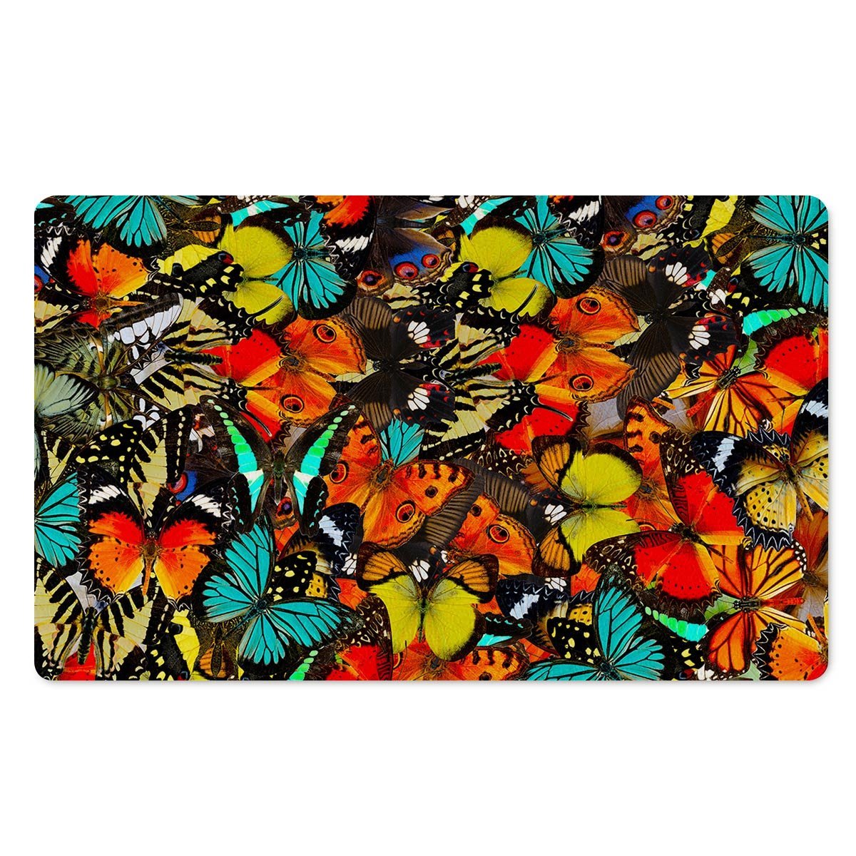 Abstract Colorful Butterfly Print Door Mat-grizzshop