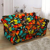 Abstract Colorful Butterfly Print Loveseat Cover-grizzshop