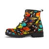Abstract Colorful Butterfly Print Men's Boots-grizzshop