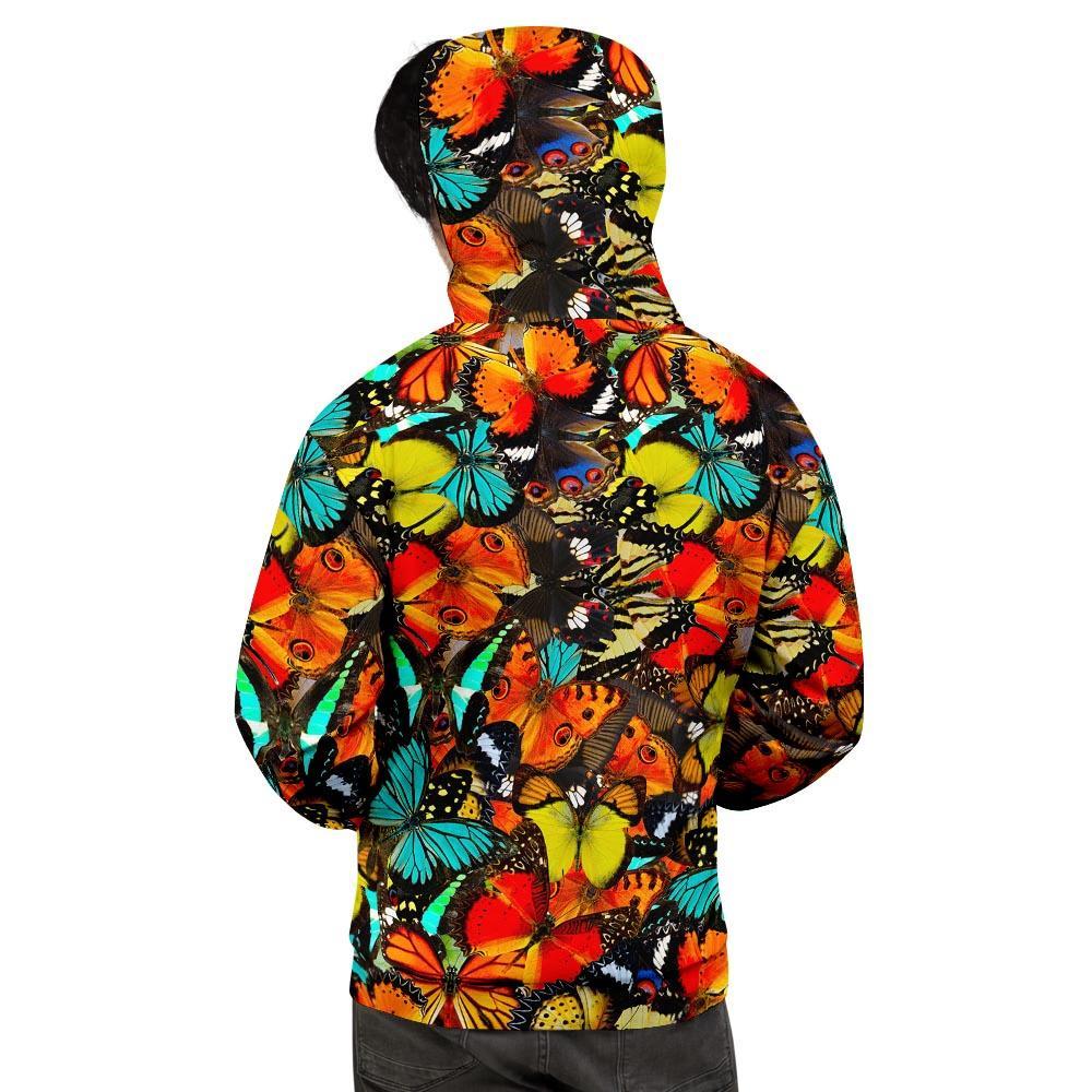 Abstract Colorful Butterfly Print Men's Hoodie-grizzshop