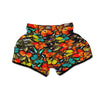 Abstract Colorful Butterfly Print Muay Thai Boxing Shorts-grizzshop