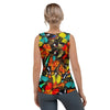 Abstract Colorful Butterfly Print Women's Tank Top-grizzshop