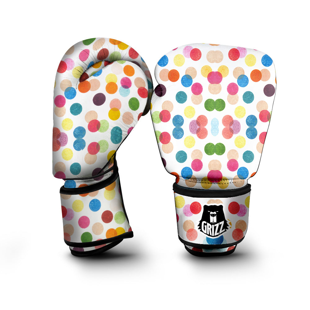 Abstract Colorful Polka Dots Print Pattern Boxing Gloves-grizzshop
