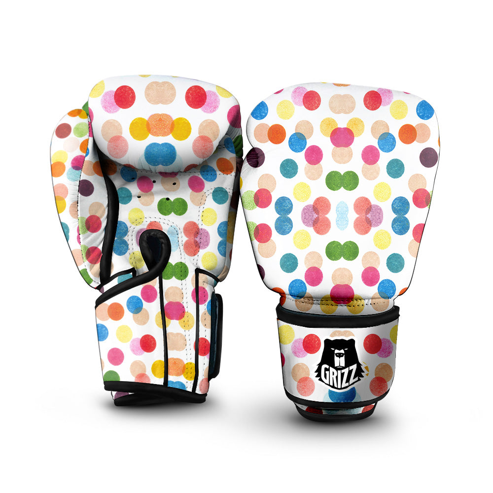Abstract Colorful Polka Dots Print Pattern Boxing Gloves-grizzshop