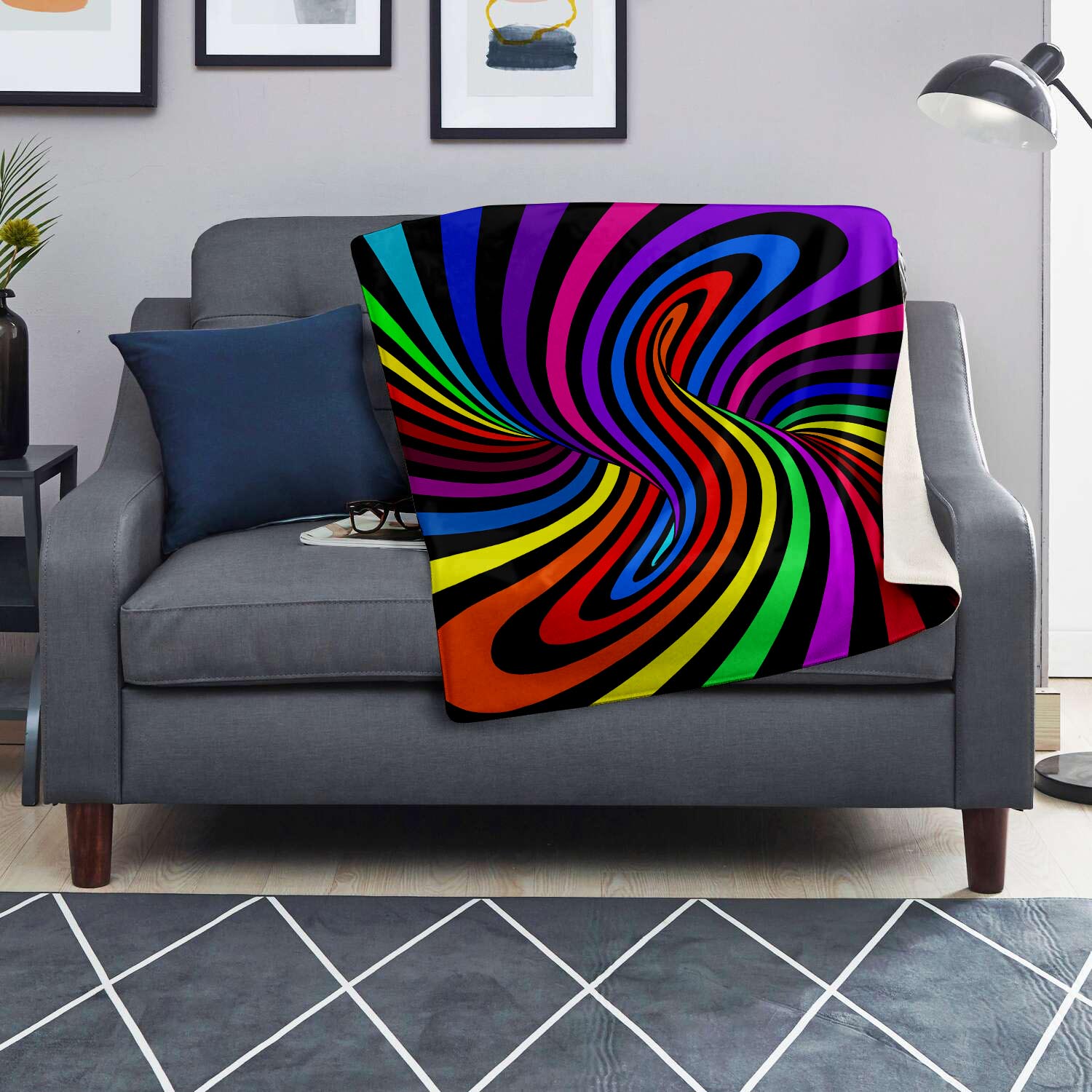 Abstract Colorful Psychedelic Blanket-grizzshop