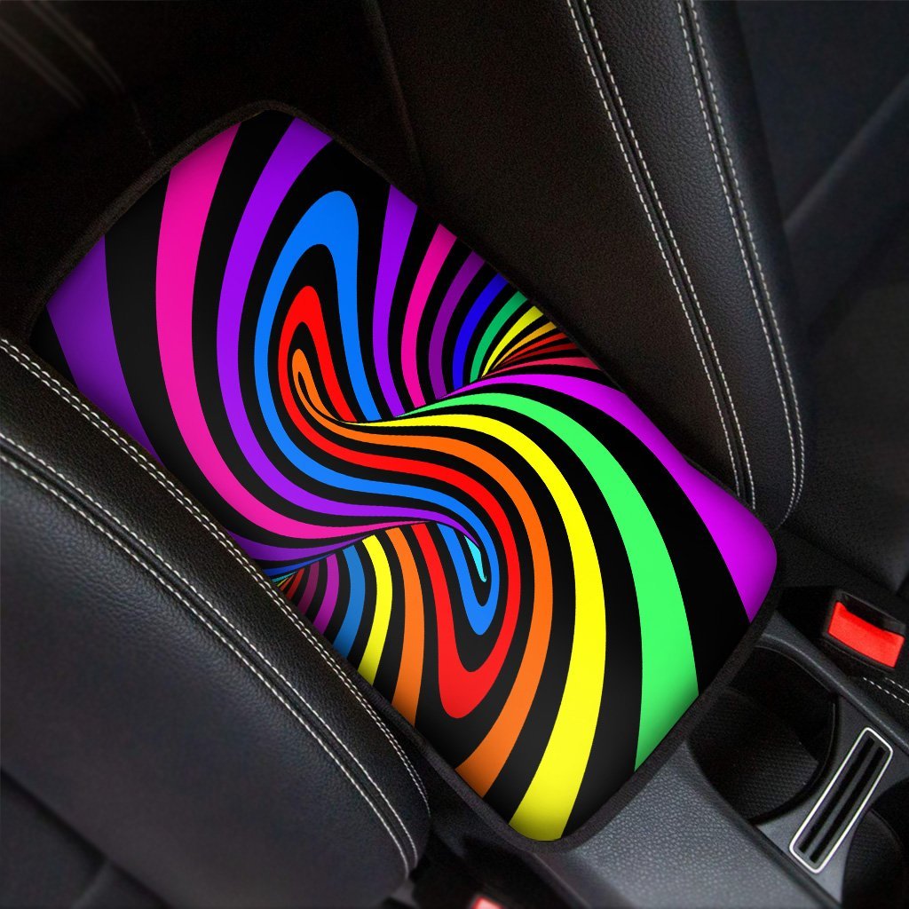 Abstract Colorful Psychedelic Car Console Cover-grizzshop