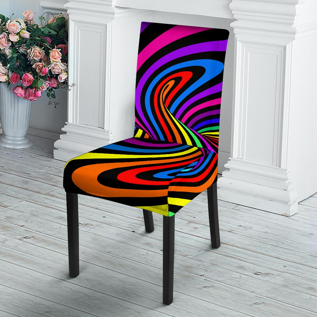 Abstract Colorful Psychedelic Chair Cover-grizzshop