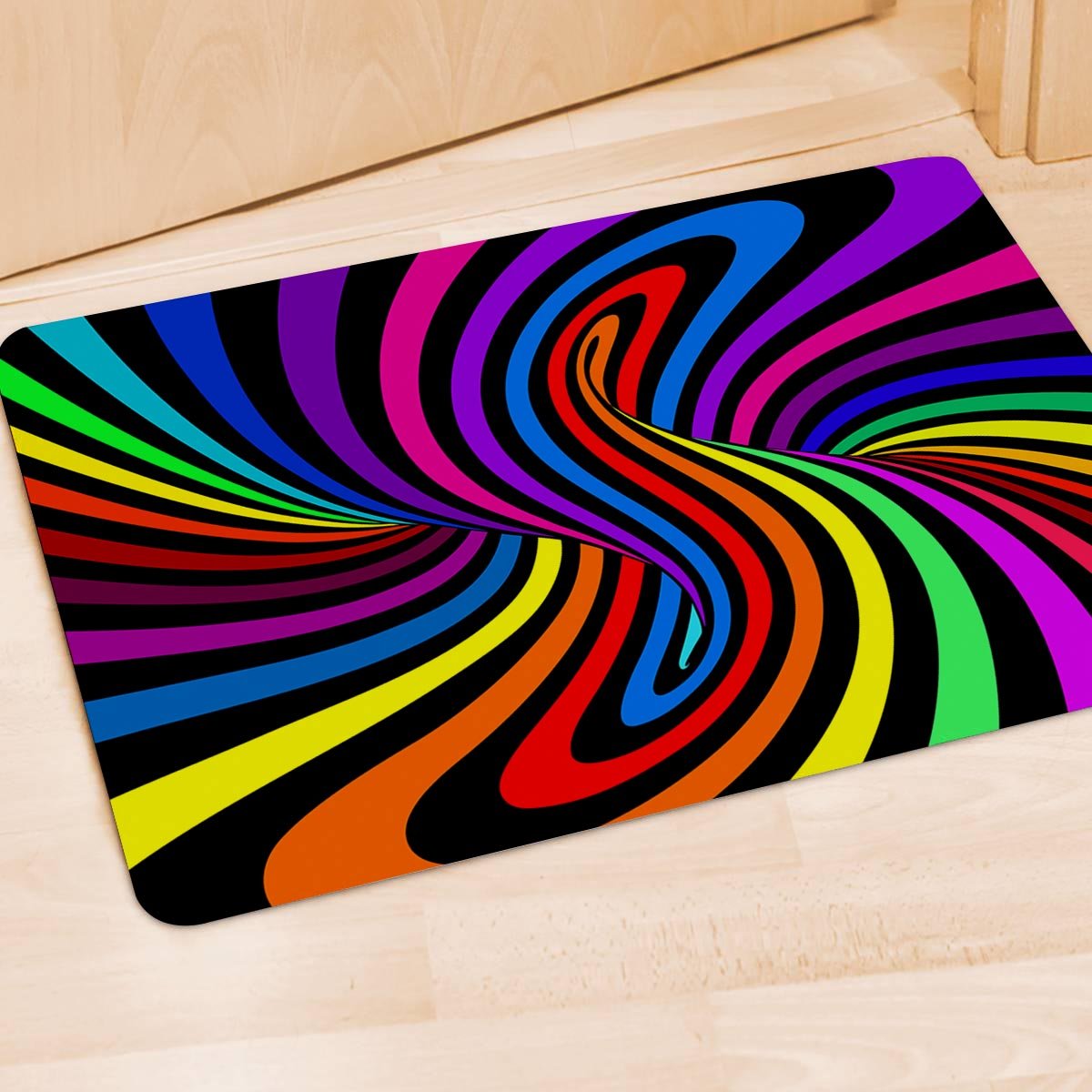 Abstract Colorful Psychedelic Door Mat-grizzshop