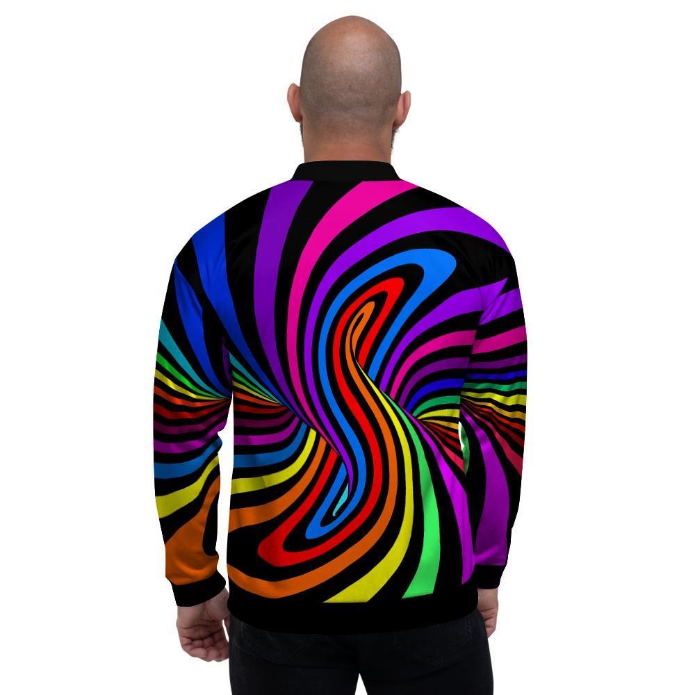 Abstract Colorful Psychedelic Men's Bomber Jacket-grizzshop