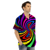 Abstract Colorful Psychedelic Men’s Hawaiian Shirt-grizzshop