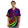 Abstract Colorful Psychedelic Men’s Hawaiian Shirt-grizzshop