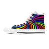 Abstract Colorful Psychedelic Men's High Top Shoes-grizzshop