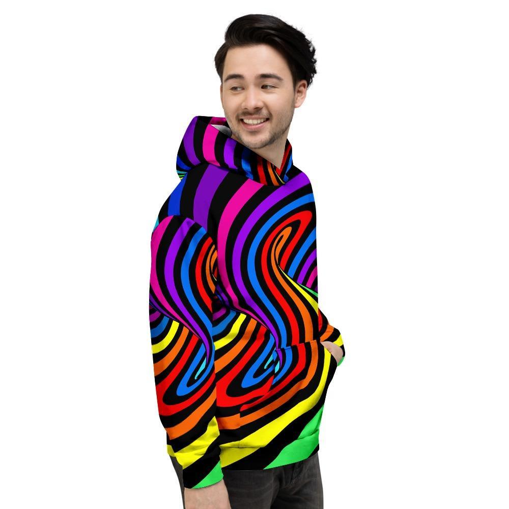 Abstract Colorful Psychedelic Men's Hoodie-grizzshop