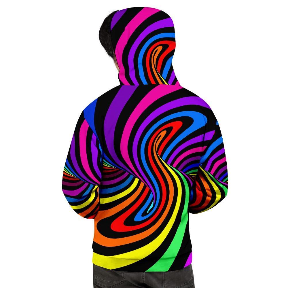 Abstract Colorful Psychedelic Men's Hoodie-grizzshop