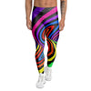 Abstract Colorful Psychedelic Men's Leggings-grizzshop