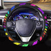 Abstract Colorful Psychedelic Steering Wheel Cover-grizzshop