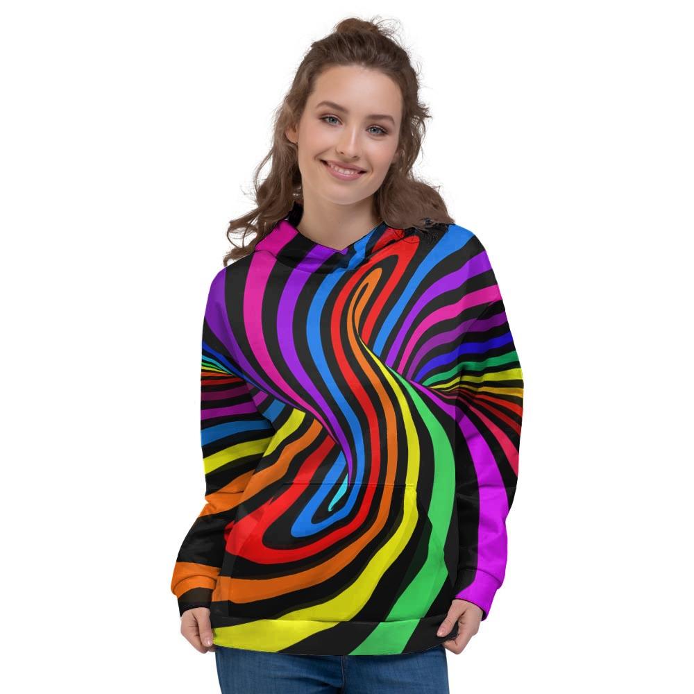 Abstract Colorful Psychedelic Women's Hoodie-grizzshop