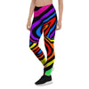 Abstract Colorful Psychedelic Women's Leggings-grizzshop