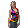 Abstract Colorful Psychedelic Women's Tank Top-grizzshop