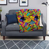 Abstract Comic Bubble Graffiti Print Blanket-grizzshop