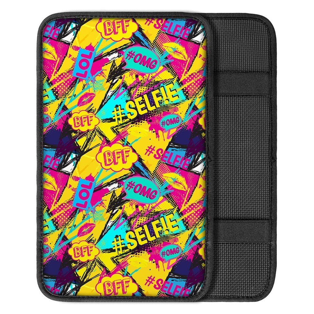 Abstract Comic Bubble Graffiti Print Car Console Cover-grizzshop