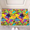 Abstract Comic Bubble Graffiti Print Door Mat-grizzshop