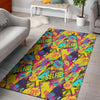 Abstract Comic Bubble Graffiti Print Floor Mat-grizzshop