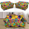 Abstract Comic Bubble Graffiti Print Loveseat Cover-grizzshop