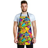 Abstract Comic Bubble Graffiti Print Men's Apron-grizzshop