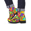 Abstract Comic Bubble Graffiti Print Men's Boots-grizzshop