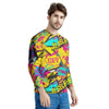 Abstract Comic Bubble Graffiti Print Men's Sweatshirt-grizzshop