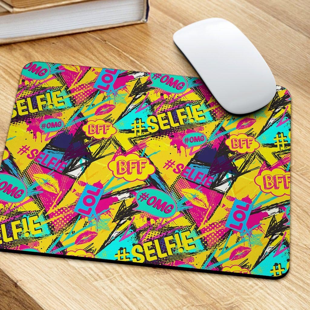 Abstract Comic Bubble Graffiti Print Mouse Pad-grizzshop