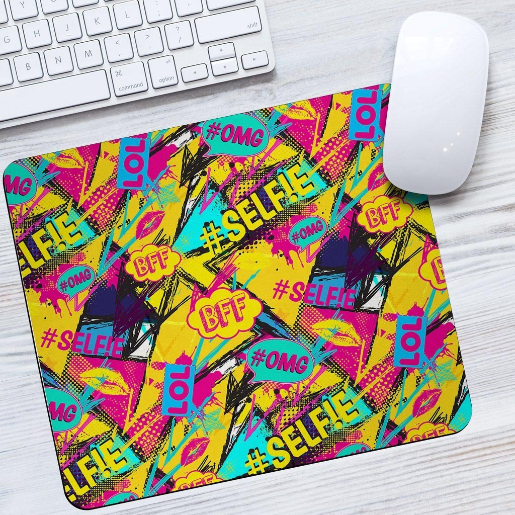 Abstract Comic Bubble Graffiti Print Mouse Pad-grizzshop