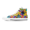 Abstract Comic Bubble Graffiti Print Women's High Top Shoes-grizzshop